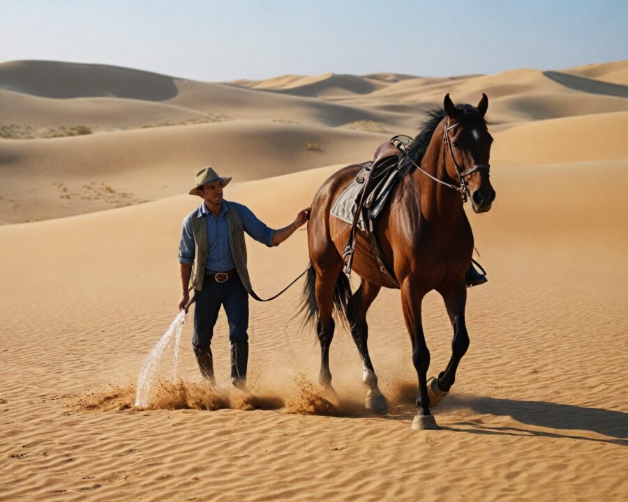 Cuidados essenciais com cavalos em climas desérticos
