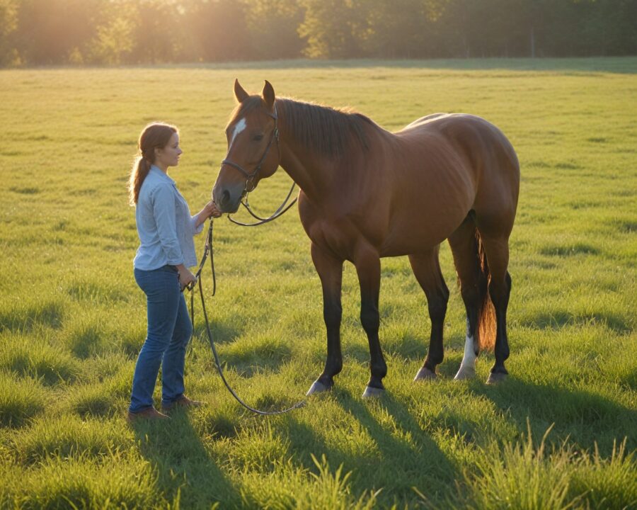 Como realizar uma rotina de alongamento para cavalos