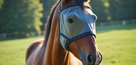 Como acostumar cavalos ao uso de máscaras contra moscas