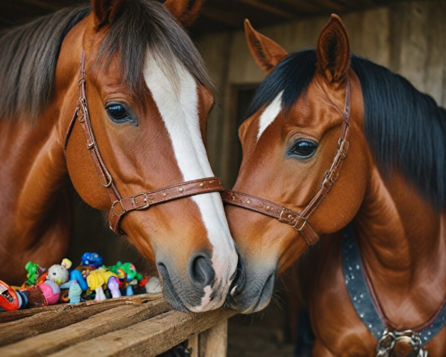 Como criar um sistema de enriquecimento ambiental para cavalos