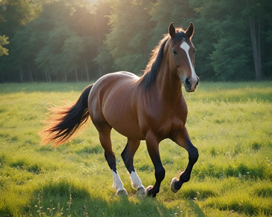 Características únicas do cavalo de raça racking horse