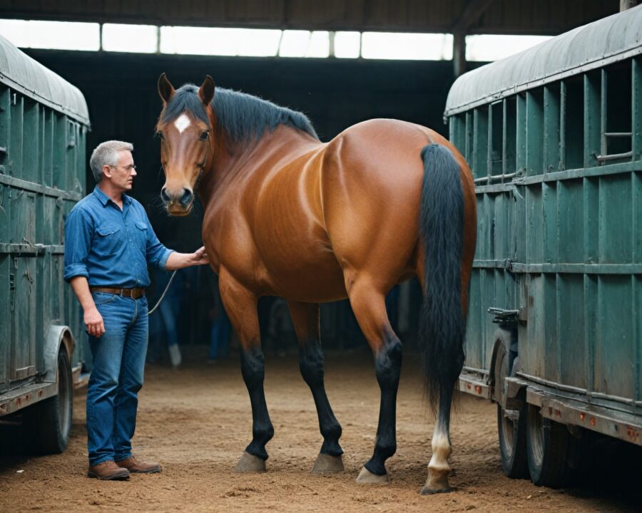 Como adaptar cavalos ao transporte em reboques com segurança