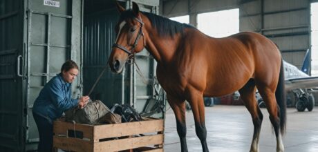 Cuidados essenciais com cavalos durante o transporte aéreo