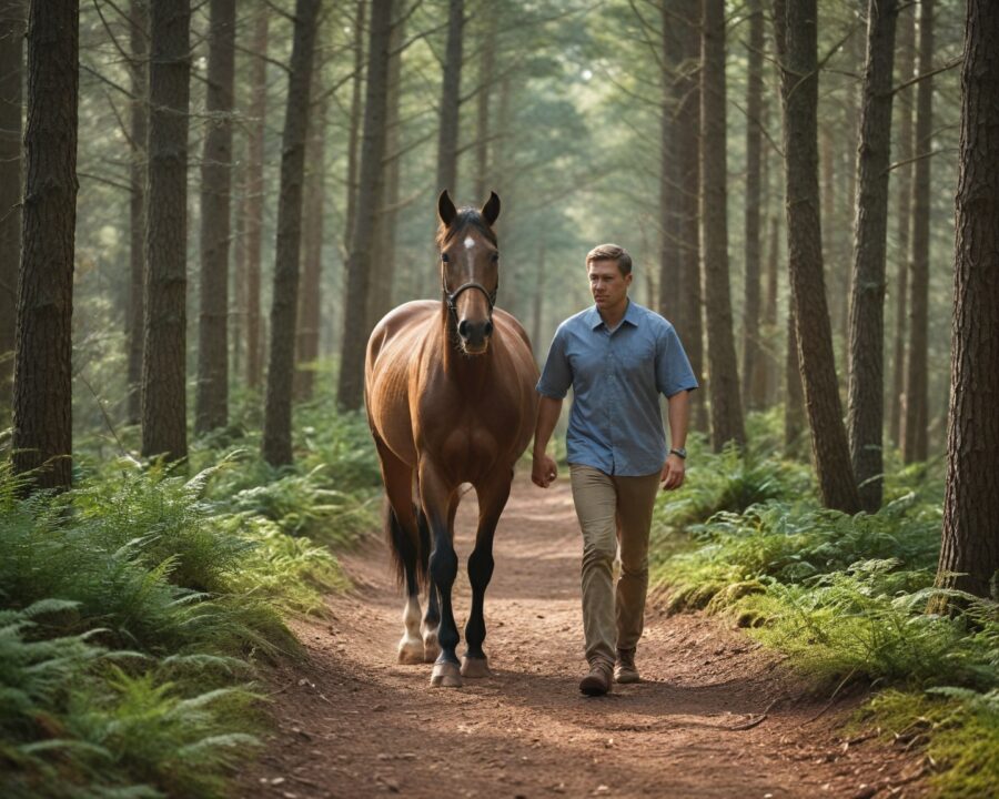Como treinar cavalos para ficarem calmos em novas trilhas