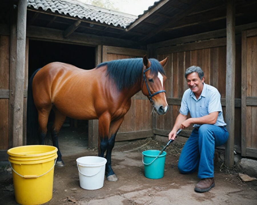 Como criar uma rotina de banho eficiente para cavalos