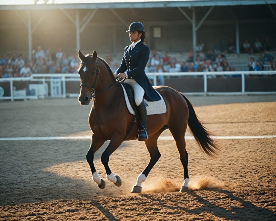 Características do cavalo lusitano em provas de adestramento