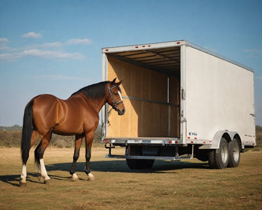 Como adaptar cavalos ao transporte em reboques com segurança